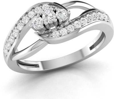 

Ciemme Sterling Silver Cubic Zirconia Gold-plated Plated Ring, White