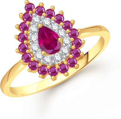 

VK Jewels Traditional Alloy Cubic Zirconia Gold-plated Plated Ring