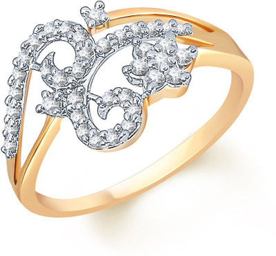 

Sukkhi Gleaming Alloy Cubic Zirconia Gold-plated, Rhodium Plated Ring, Gold;white