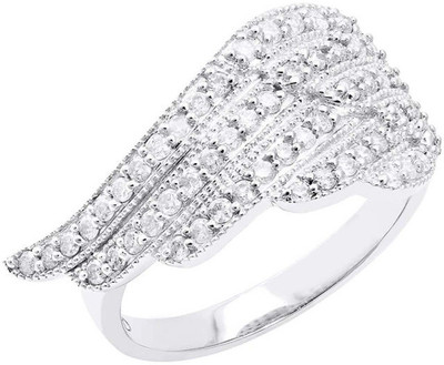 

Kiara Jewellery Sterling Silver Swarovski Zirconia Rhodium Plated Ring, White