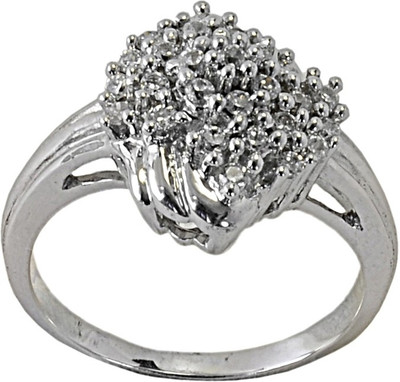 11% OFF on Missori Modern Indian R9 Sterling Silver Cubic Zirconia Rhodium Plated Ring