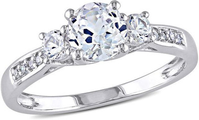 

Kiara Jewellery Kavya Sterling Silver Swarovski Zirconia Gold-plated Plated Ring