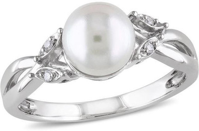 

Kiara Jewellery Pournima Sterling Silver Swarovski Zirconia Gold-plated Plated Ring