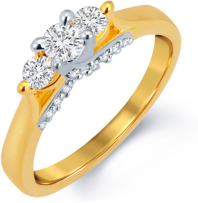

Sukkhi Excellent Solitaire Alloy Rhodium, Gold-plated Plated Ring, White;gold
