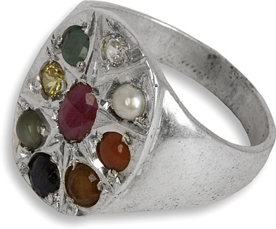 10% OFF on Silverwala Silver Coral, Cubic Zirconia, Emerald, Sapphire, Pearl, Cat's Eye, Ruby Ring