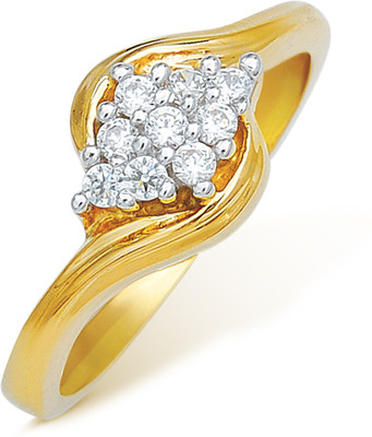5% OFF on Ishtaa Beautiful 18kt Cubic Zirconia Yellow Gold ring(Yellow Gold Plated)