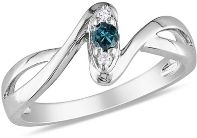 

Kiara Jewellery Sterling Silver Swarovski Crystal Sterling Silver Plated Ring, White