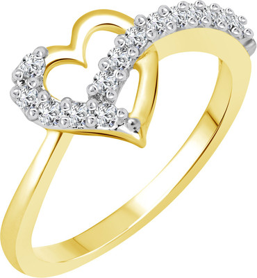

Vighnaharta Lovable Heart Alloy Cubic Zirconia Gold-plated Plated Ring