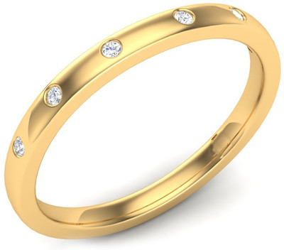 

Kataria Jewellers The Agneta BIS Hallmarked Gold 14kt Diamond Yellow Gold ring(Yellow Gold Plated)