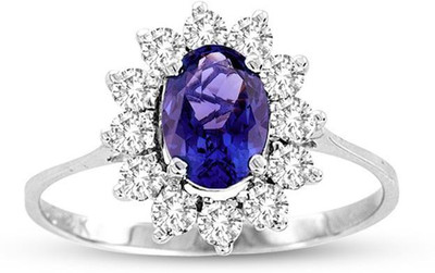 

Kiara Jewellery Priya Sterling Silver Swarovski Zirconia Gold-plated Plated Ring