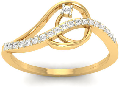 

Jewels5 Varahi 14kt Diamond Yellow Gold ring(Rhodium Plated)