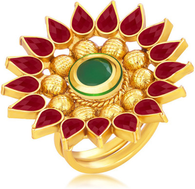

Sukkhi Pleasing Designer Traditional Cocktail Gold Plated Alloy Gold-plated Plated Ring