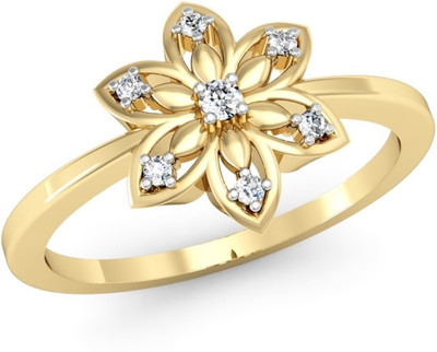 

Kataria Jewellers The Alistaire American Diamond 92.5 BIS Hallmarked Silver Ring, Yellow