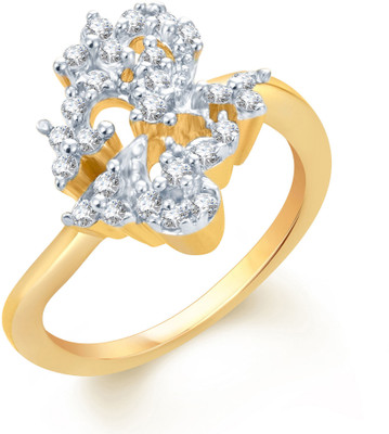

Sukkhi Beguilling Alloy Cubic Zirconia Gold-plated, Rhodium Plated Ring, Gold;white