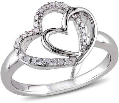 

Kiara Jewellery Sterling Silver Swarovski Zirconia Rhodium Plated Ring, White