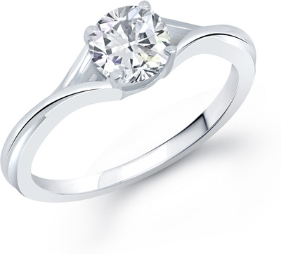 80% OFF on VK Jewels Crowned Solitaire Shaped for Women and Girls Alloy Cubic Zirconia Gold Plated Ring