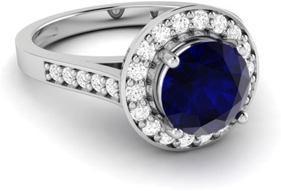

Parshva Diam Silver Cubic Zirconia Gold-plated Plated Ring, White