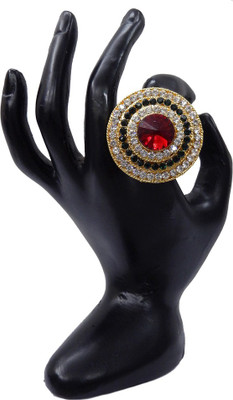 

Shree Bhawani Art Jewellery Zinc Ring, Maroon;green