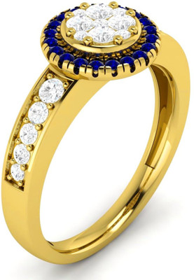 

Parshva Diam Silver Ruby Gold-plated Plated Ring, Yellow