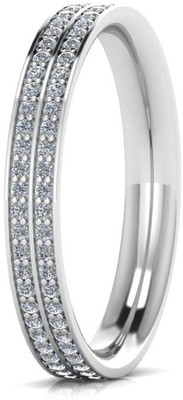 

ICR Jewels Sterling Silver Cubic Zirconia Sterling Silver Plated Ring, White