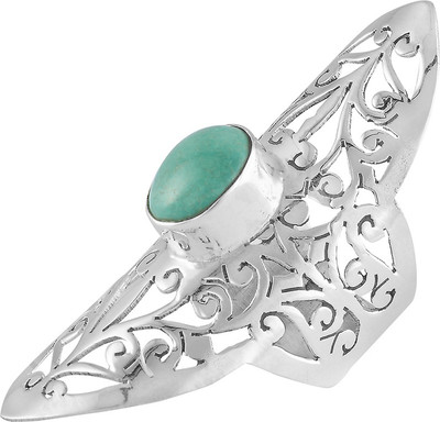 Zivah Blue Semi Precious Gemstone Sterling Silver Turquoise Ring