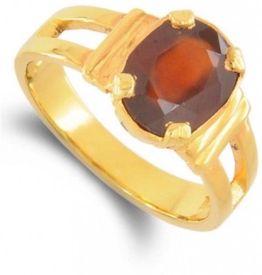 SMS Retail 4.25 Ratti Stone Garnet Copper Plated Ring