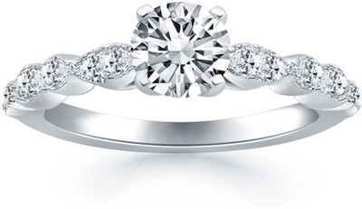 

Kiara Jewellery Sterling Silver Swarovski Zirconia Rhodium Plated Ring, White