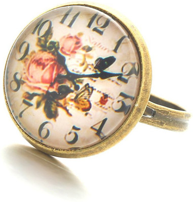 

Yellow Chimes Antique look Designer Metal Ring, Multicolor