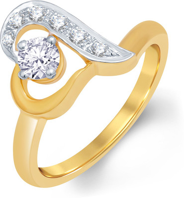 

Tarama Sterling Silver Swarovski Zirconia Gold-plated Plated Ring, Yellow