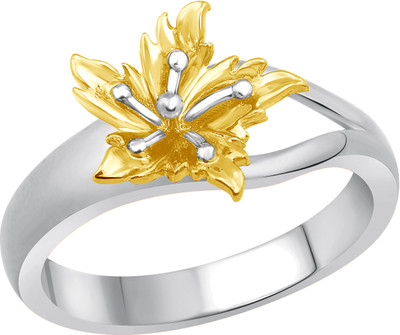 

Vighnaharta Modish Hibiscus Flower Alloy Gold-plated Plated Ring, Gold;silver