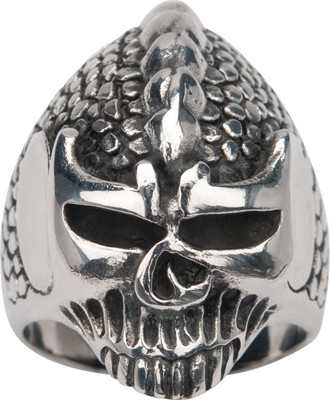 

Inox Jewelry Alien Skull Stainless Steel Ring, Silver