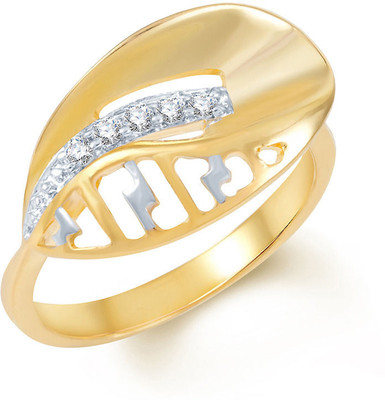 

Sukkhi Delightful Alloy Cubic Zirconia Gold-plated, Rhodium Plated Ring, Gold;white