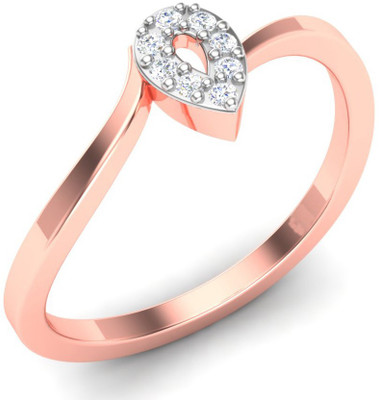 

Kataria Jewellers The Daisi American Diamond 92.5 BIS Hallmarked Silver Ring, Pink