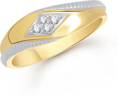 VK Jewels Love Band Alloy Cubic Zirconia Gold-plated Plated Ring