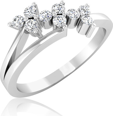31% OFF on Forevercarat Bold Metal Diamond Sterling Silver Plated Ring
