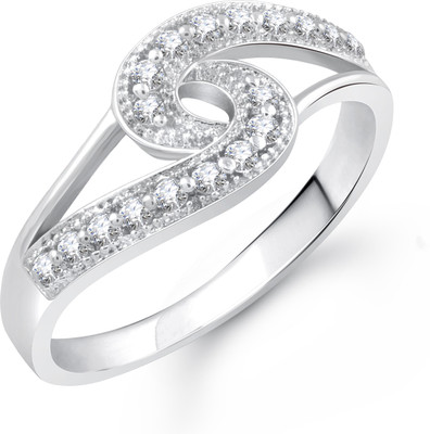 

Vighnaharta Beauty Craft Alloy Cubic Zirconia Gold-plated Plated Ring, Silver