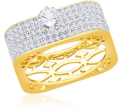 

Peora Square Pave Alloy Gold-plated Plated Ring