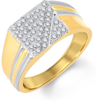 

Sukkhi Alloy 24K Yellow Gold, Rhodium Plated Ring, White;gold