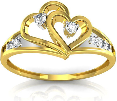 

AG Jewellery Kishori Sterling Silver Diamond Ring, Yellow