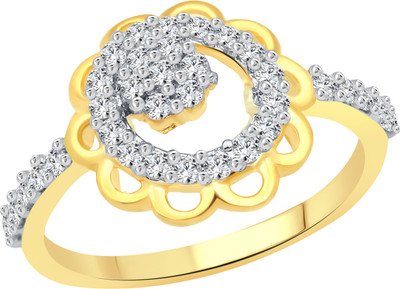 

Vighnaharta Seven Star Flower Alloy Cubic Zirconia Gold-plated Plated Ring