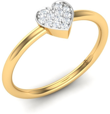 30% OFF on Theme Jewels Heart LR-0007, Certified Real & 18Kt Hallmarked Yellow 18kt Diamond Yellow Gold ring