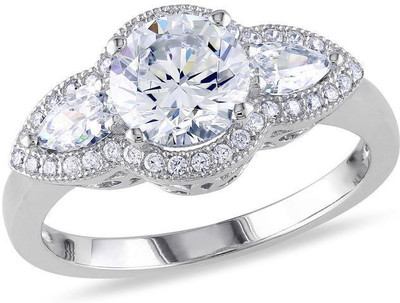 

Kiara Jewellery Krutika Sterling Silver Swarovski Zirconia Gold-plated Plated Ring
