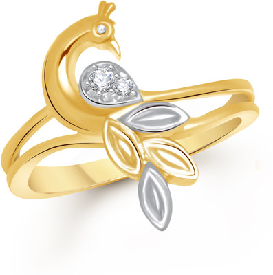 

VK Jewels Feathers of Peacock Alloy Cubic Zirconia Gold Plated Ring