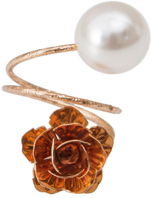 

Taj Pearl Designer Alloy Ring, Gold