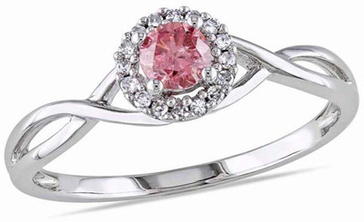Kiara Jewellery Sterling Silver Swarovski Zirconia Rhodium Plated Ring, White
