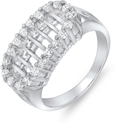 70% OFF on mahi Classic Bar Alloy, Brass Zircon Rhodium Plated Ring 70% OFF on mahi Classic Bar Alloy, Brass Zircon Rhodium Plated Ring