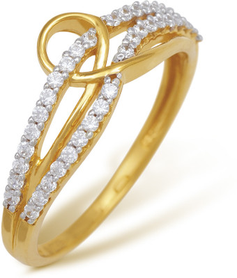 Nishtaa 22kt Cubic Zirconia Yellow Gold ring
