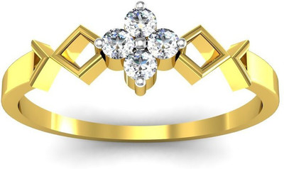 

AG Jewellery Mrunali Sterling Silver Diamond Ring, Yellow