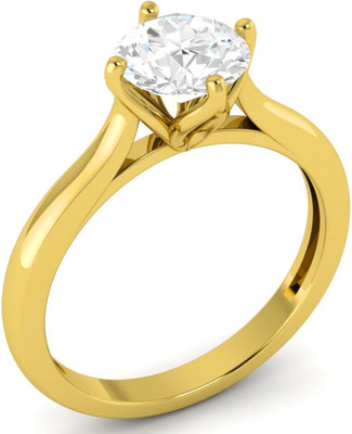 

Parshva Diam Sterling Silver Cubic Zirconia Gold-plated Plated Ring, Yellow