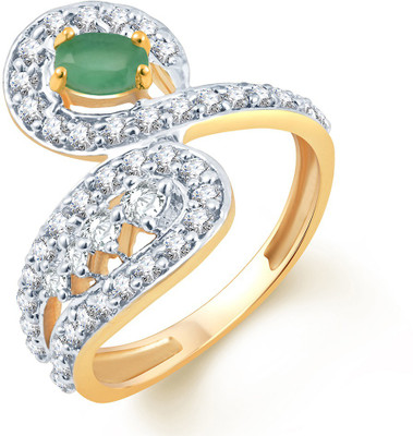 

Sukkhi Moddish Alloy Cubic Zirconia Gold-plated, Rhodium Plated Ring, Gold;white